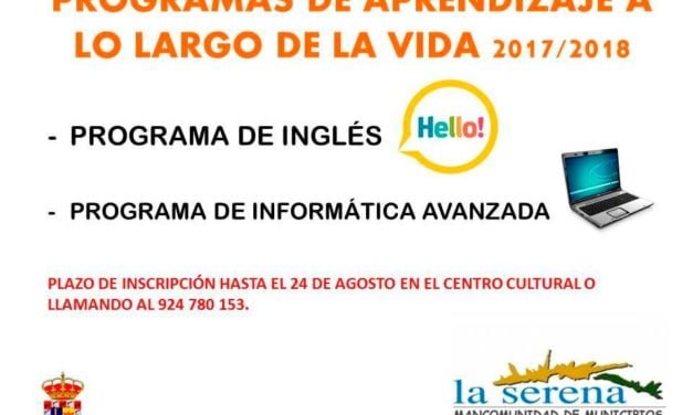 Programas de aprendizaje a lo largo de la vida, ingles e informatica avanzada en Zalamea