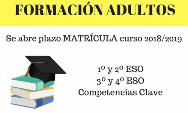 Abierto plazo matrícula en Formación de Adultos