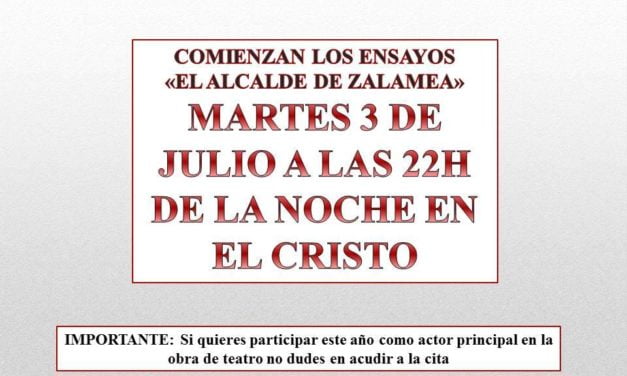 Comienzan los ensayos 2018 …