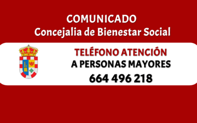 Se habilita un telefóno de la Concejalia de Bienestar Social para atención a personas mayores