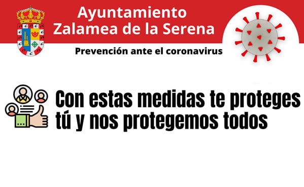 Prevención contra el Coronavirus, con estas medidas te proteges tú y nos protegemos todos