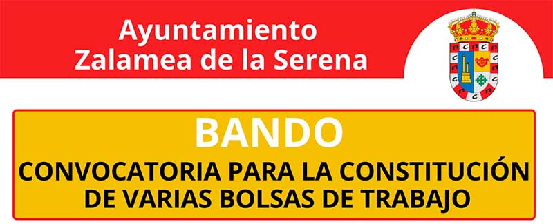Convocatoria para la constitución de varias Bolsas de Trabajo.