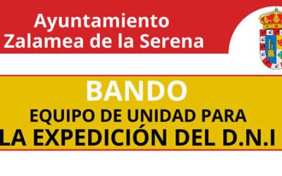 Expedición del D.N.I en Zalamea de la Serena