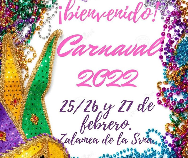 Carnaval 2022 del 25 al 27 de Febrero