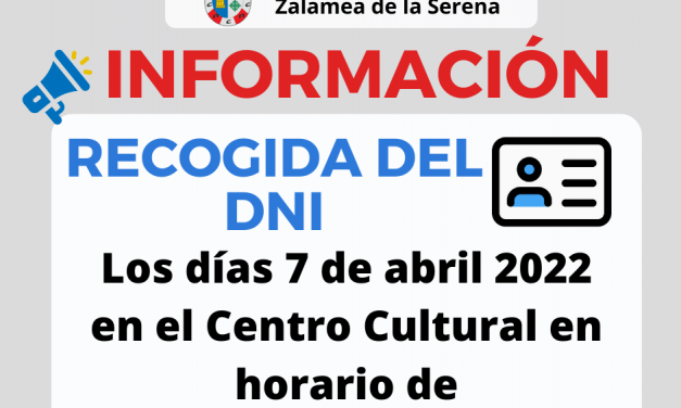 RECOGIDA DEL DNI ZALAMEA DE LA SERENA
