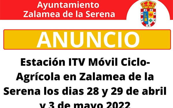ANUNCIO<br>: ESTACIÓN ITV MÓVIL CICLO-AGRÍCO