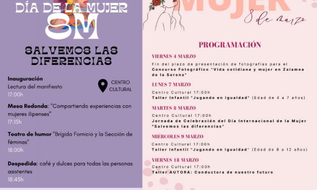 Programación con motivo del Día Internacional de la Mujer 2022
