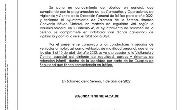 BANDO: Programación de las Campañas y Operaciones de Vigilancia y Control de la Dirección General de Tráfico para el año 2022