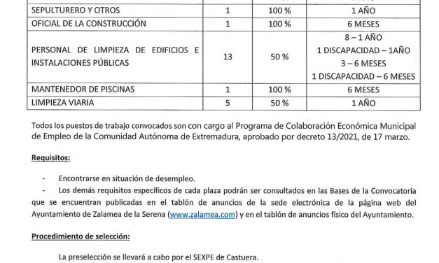ANUNCIO:<br>CONVOCATORIA DE SELECCIÓN DE VARIOS PUESTOS DE TRABAJO<br>.