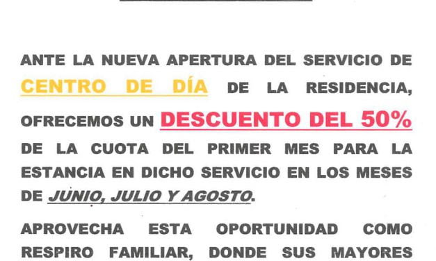 ANUNCIO Residencia de Mayores y Centro de día de Zalamea de la Serena Adolfo Suárez
