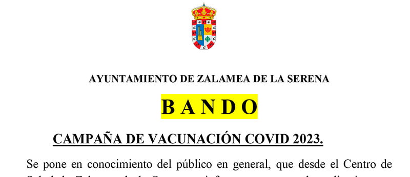BANDO CAMPAÑA DE VACUNACIÓN COVID 2023