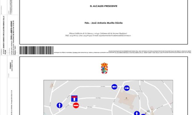 BANDO CAMBIO CIRCULACIÓN OBRAS CALLE PILAR