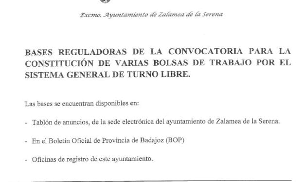 BASES REGULADORAS BOLSAS DE TRABAJO 2023