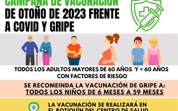 CAMPAÑA DE VACUNACIÓN DE OTOÑO DE 2023 FRENTE A COVID Y GRIPE