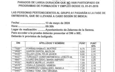 Listado definitivo e información de la entrevista colaborativo confección y publicación de páginas web