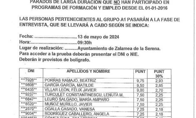 Listado definitivo e información de la entrevista colaborativo confección y publicación de páginas web