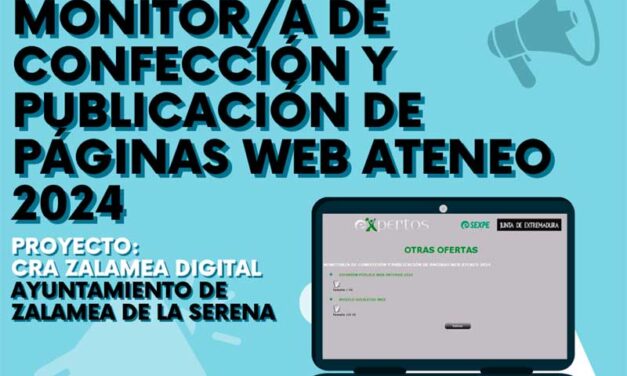 Oferta de empleo: Monitor/a Confección y Publicación de Páginas Web