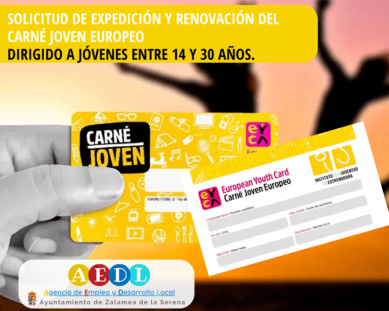 ¿Tienes entre 14 y 30 años? El Carné Joven Europeo es para ti