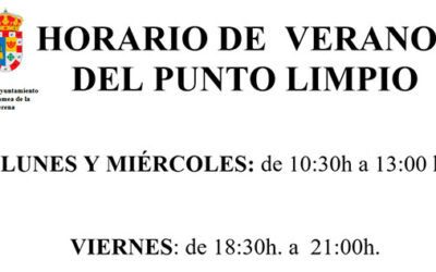 HORARIO DE VERANO DEL PUNTO LIMPΙΟ Zalamea de la Serena