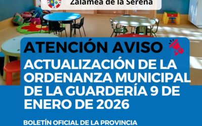 Actualización de la Ordenanza Municipal de la Guardería 9 de enero de 2026