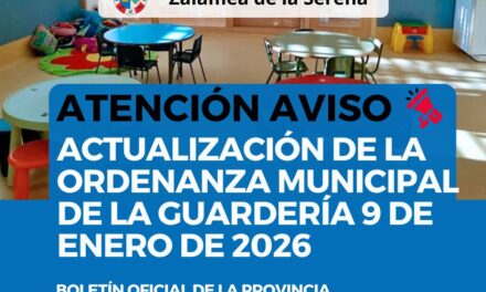 Actualización de la Ordenanza Municipal de la Guardería 9 de enero de 2026