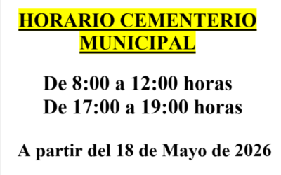 Horario de Verano del Cementerio Municipal