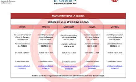 Planning de atención al consumidor del 25 al 29 de mayo de 2026