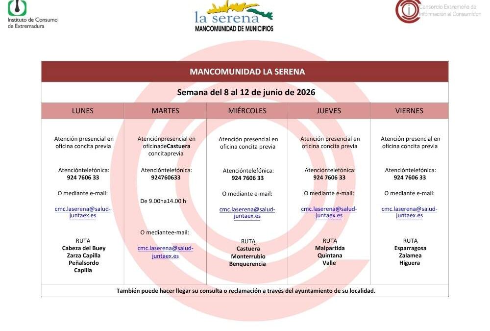 REMISIÓN PLANNING SEMANA DEL 8 AL 12 DE JUNIO DE 2026 MANCOMUNIDAD LA SERENA