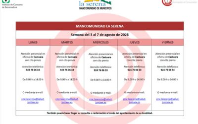 REMISIÓN PLANNING Semana del 3 al 7 de AGOSTO de 2026 MANCOMUNIDAD LA SERENA