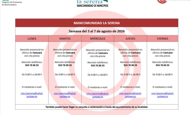 REMISIÓN PLANNING Semana del 3 al 7 de AGOSTO de 2026 MANCOMUNIDAD LA SERENA