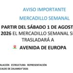 AVISO IMPORTANTE MERCADILLO SEMANAL