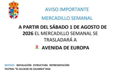 AVISO IMPORTANTE MERCADILLO SEMANAL
