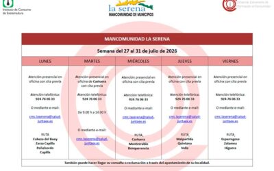 REMISIÓN PLANNING Semana del 27 al 31 de julio de 2026 MANCOMUNIDAD LA SERENA