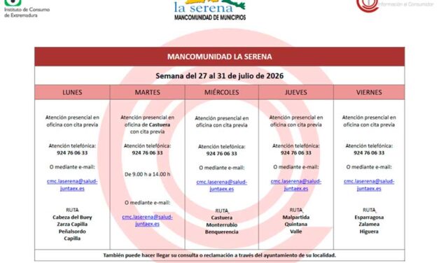 REMISIÓN PLANNING Semana del 27 al 31 de julio de 2026 MANCOMUNIDAD LA SERENA