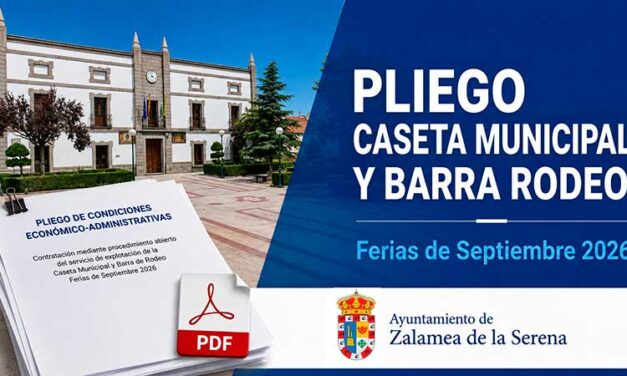 Publicado el pliego para la explotación de la Caseta Municipal y la Barra del Rodeo de las Fiestas de Septiembre 2026