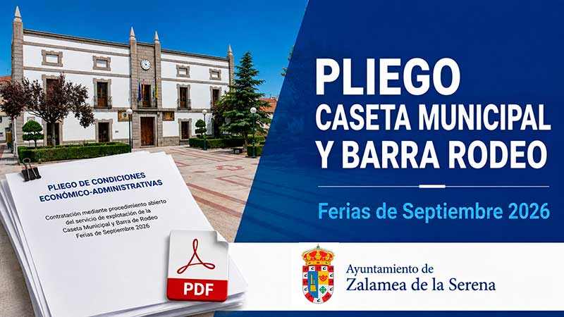 Publicado el pliego para la explotación de la Caseta Municipal y la Barra del Rodeo de las Fiestas de Septiembre 2026