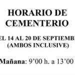 HORARIO DE CEMENTERIO ZALAMEA DE LA SERENA