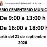 HORARIO CEMENTERIO MUNICIPAL SEPTIEMBRE 2026