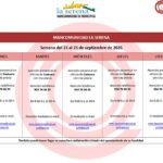 REMISIÓN PLANNING Semana del 21 al 25 de SEPTIEMBRE de 2026 MANCOMUNIDAD LA SERENA