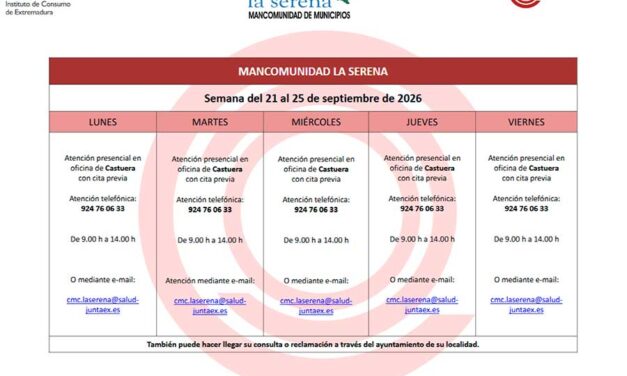 REMISIÓN PLANNING Semana del 21 al 25 de SEPTIEMBRE de 2026 MANCOMUNIDAD LA SERENA