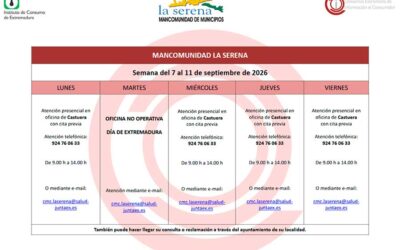REMISIÓN PLANNING Semana del 7 al 11 de SEPTIEMBRE de 2026 MANCOMUNIDAD LA SERENA