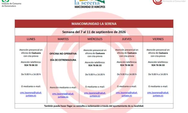 REMISIÓN PLANNING Semana del 7 al 11 de SEPTIEMBRE de 2026 MANCOMUNIDAD LA SERENA